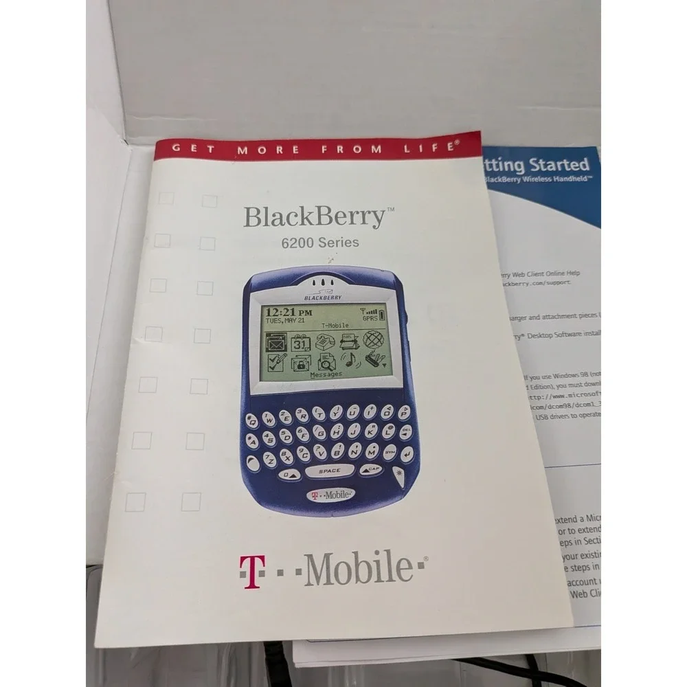 T-Mobile Blackberry 6230 Handheld Phone‎ + Box + Accessories Prop Phone Untested